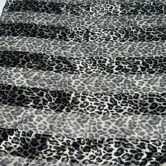 Vintage Space Age Scarf Black Olive Green Animal Print 20" Square Womens Ladies - Picture 2 of 5